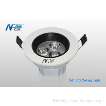 AC 120V 3w LED Recessed Ceiling Lights , 220lm LED Ceiling